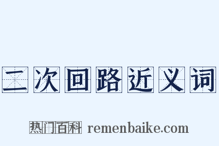 二次回路近义词是什么意思的图片